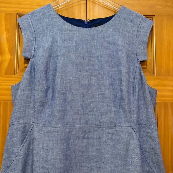 J. Crew Chambray Blue Midi Dress - Picture 5 of 13